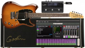 Godin Session TriplePlay MIDI guitar controller + case + Fishman FC-1 & transmitter + software